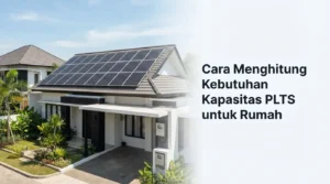 Ilustrasi cara menghitung kapasitas PLTS untuk rumah dengan panel surya di atap